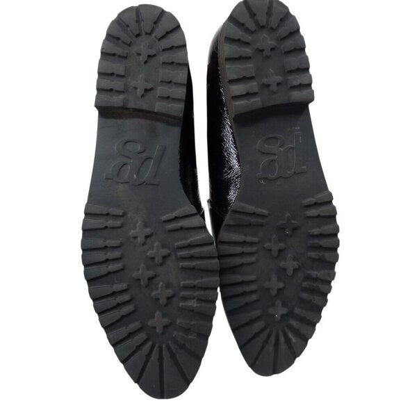 Paul Green Patent Leather Black Loafers Size UK 6 US 8.5 Slip On Uptown Almond - Picture 7 of 13